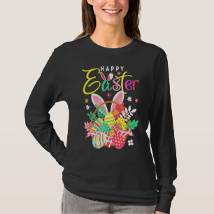 Happy Easter Egg Basket Bunny Ears 2 T-Shirt