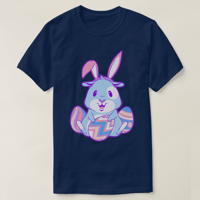 happy Easter Egg Bunny guinea pig kawaii cute  T-Shirt (Design Front)