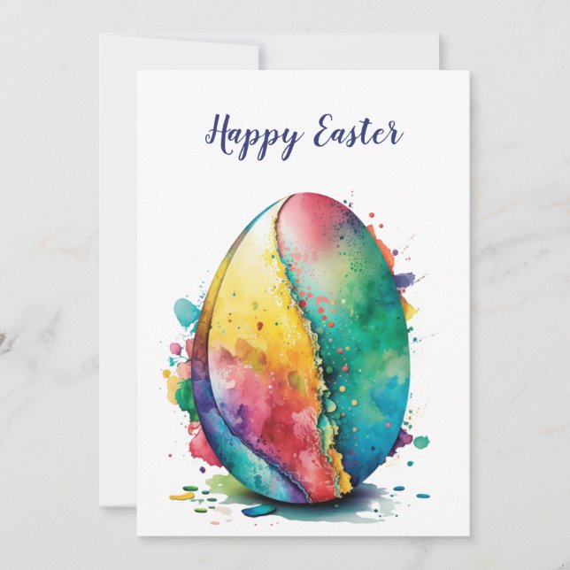Happy Easter Egg Card Design Greeting Card (Front)