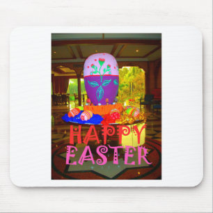 Happy Easter Egg Centerpiece for Spring Mouse Mat
