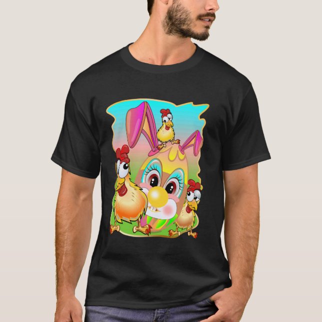 HAPPY EASTER EGG CHICKEN CHEAPER EGGS T-Shirt (Front)