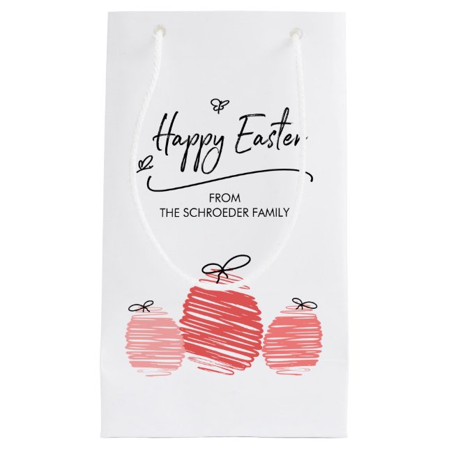 Happy Easter Egg Doodle Gift Bag (Front)