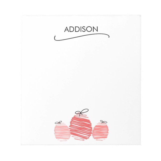 Happy Easter Egg Doodle Notepad (Front)