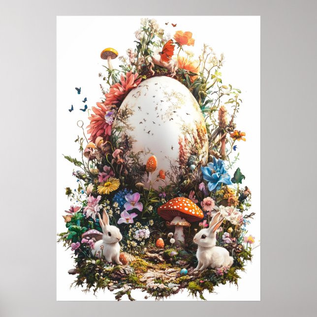 Happy Easter Egg Forest Poster (Front)