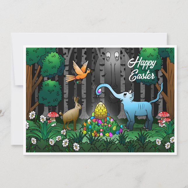 Happy Easter Egg Hunt Holiday Card (Front)