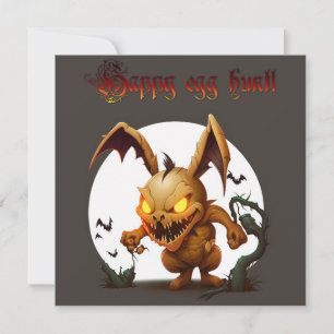 Happy easter egg hunt zombie Holiday Card