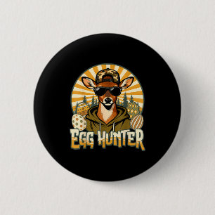 Happy Easter Egg Hunter Deer Buck Cap Mens Boys Ki 6 Cm Round Badge
