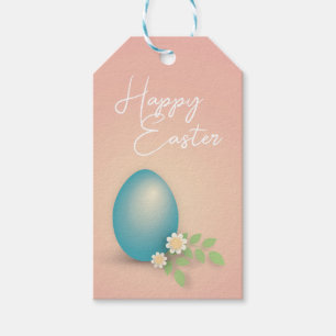 Happy Easter Egg pastel floral spring design Gift Tags