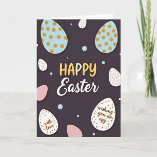 Happy Easter Egg Pattern Card