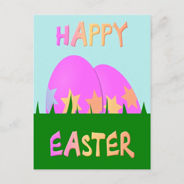 Happy Easter Egg Postcard (Front)