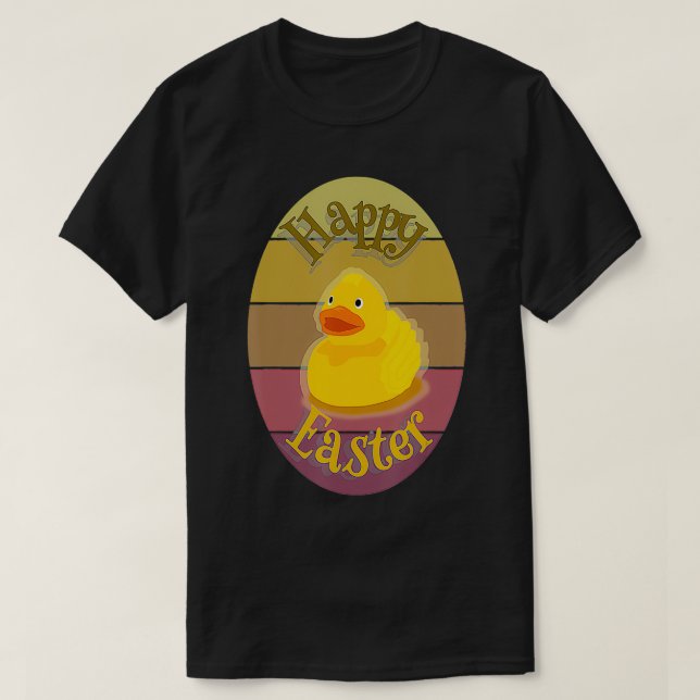 happy easter  egg  rubber duck  T-Shirt (Design Front)