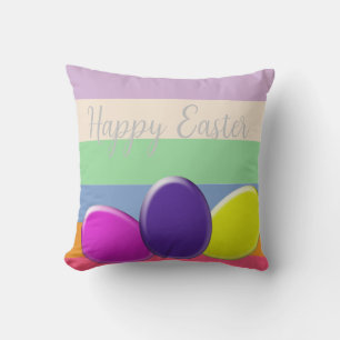 Happy Easter egg Throw pillow
