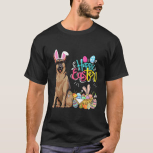 Happy Easter Eggs Bunny Dog German Shepherd Boys G T-Shirt