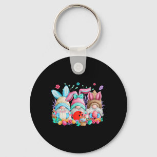 Happy Easter Eggs Bunny Gnomes Bowling Lover Easte Key Ring