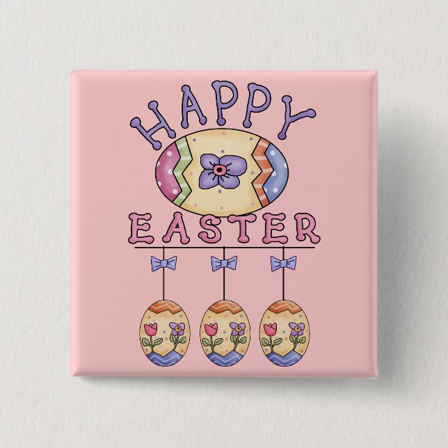 Happy Easter Eggs Button (Front)