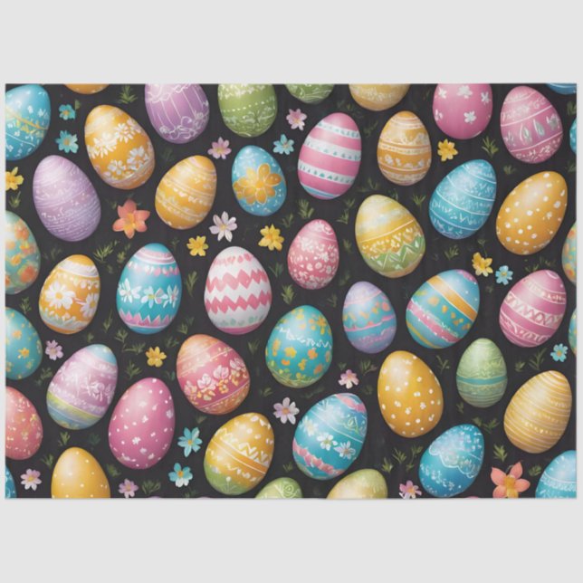 Happy Easter Eggs Collection Tissue Paper (Front)