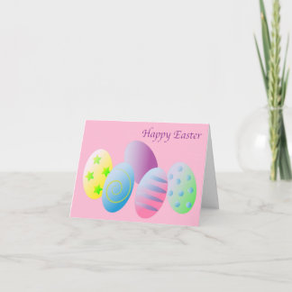 Happy Easter Eggs Customisable Inside Blessing Holiday Card