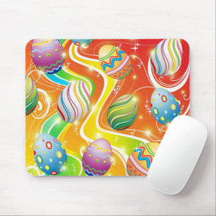 Happy Easter Eggs Festive Pattern Mouse Mat