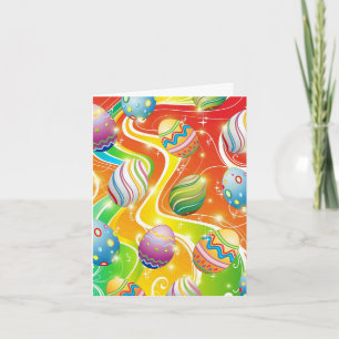 Happy Easter Eggs Festive Pattern Note Card