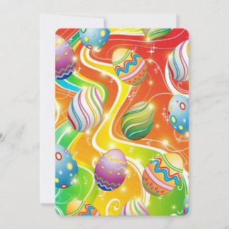 Happy Easter Eggs Festive Pattern Thank You Card