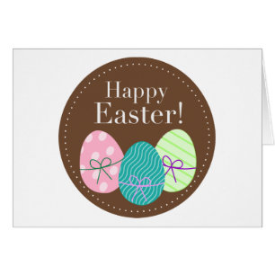 Happy Easter Eggs Greeting Card