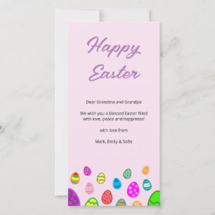 Happy Easter Eggs Holiday Card