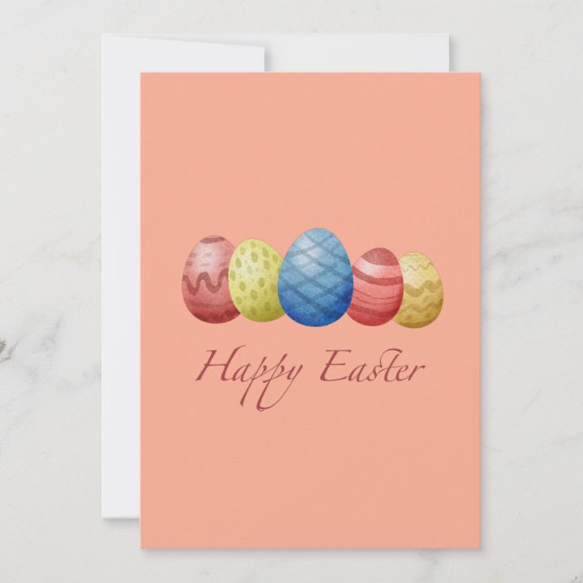Happy Easter Eggs Holiday Card – Colorful Spring  (Front)