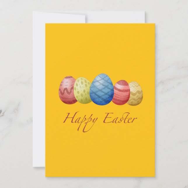 Happy Easter Eggs Holiday Card – Colorful Spring  (Front)