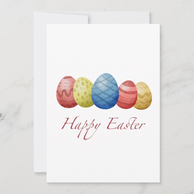 Happy Easter Eggs Holiday Card – Colourful Spring  (Front)