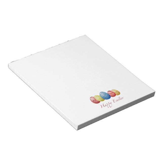 Happy Easter Eggs Magnetic Notepad – Cute Spring (Angled)