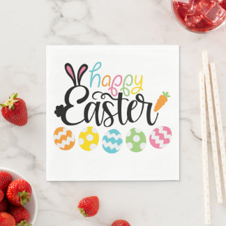 Happy Easter Eggs Napkin
