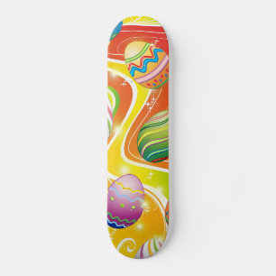 Happy Easter Eggs Ornamental Design Skateboard