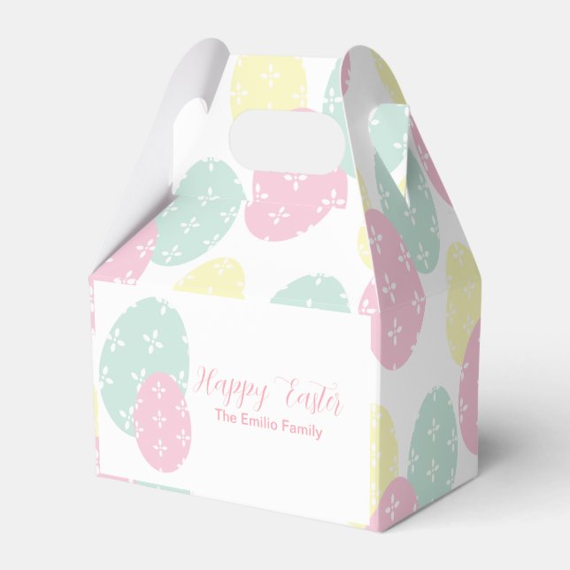 Happy Easter Eggs Pastel Birthday Favour Box (Front Side)