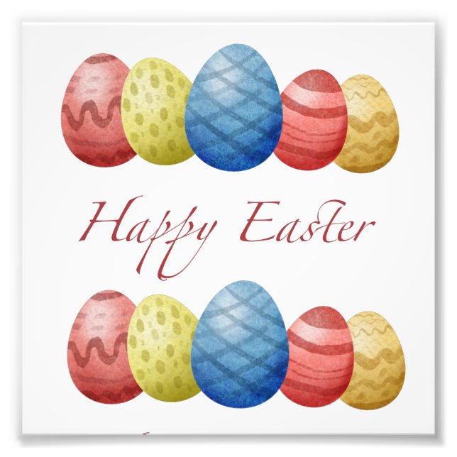 Happy Easter eggs Photo Print (Front)