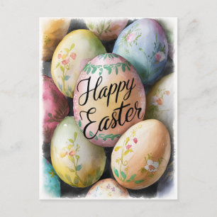 Happy Easter eggs Postcard