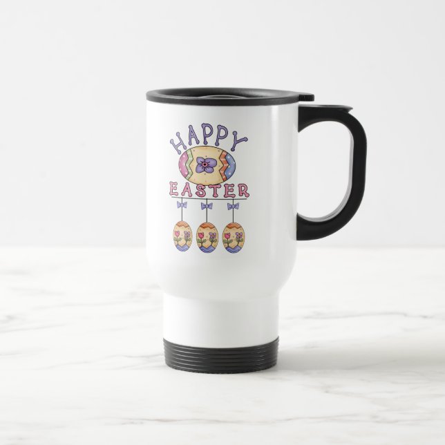 Happy Easter Eggs Travel Mug (Right)