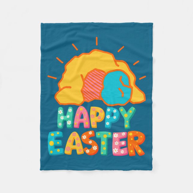 Happy Easter Empty Tomb  Fleece Blanket (Front)
