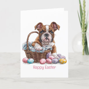 Happy Easter English Bulldogs Holiday Card