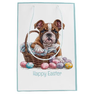Happy Easter English Bulldogs Medium Gift Bag