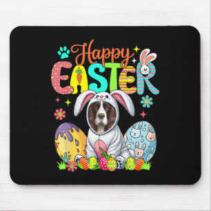 Happy Easter English Springer Spaniel Cosplay Bunn Mouse Mat