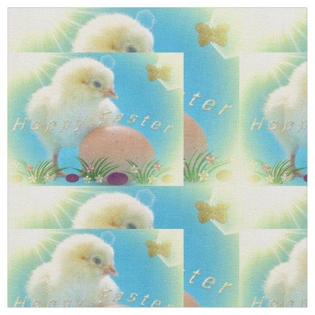 happy easter fabric (Close Up)