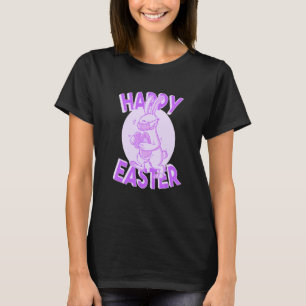 Happy Easter Face Mask Bunny Pastel Purple T-Shirt