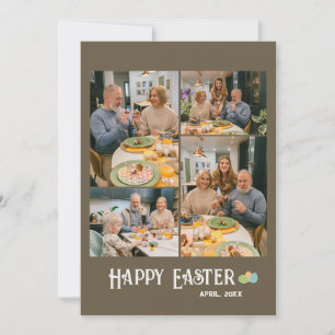  Happy Easter Family 4 Photo Holiday Card