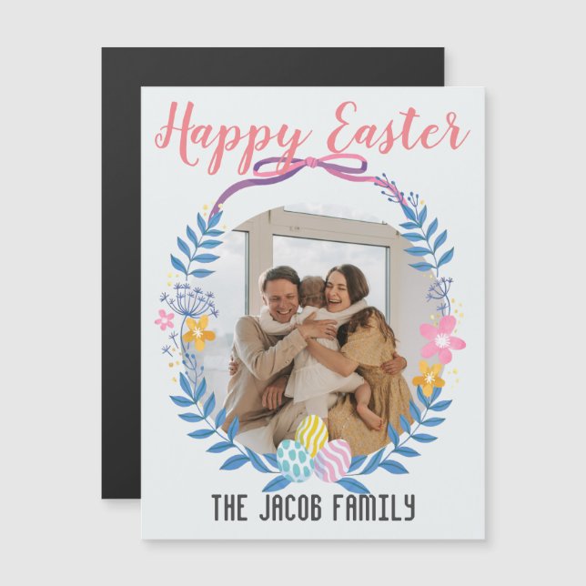  Happy Easter family,easter bunny family one photo (Front/Back)