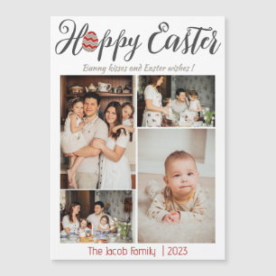 Happy Easter family, easter four photo collage