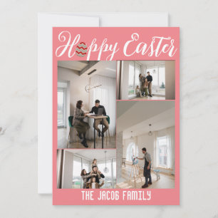 Happy Easter family, easter four photo collage  Holiday Card