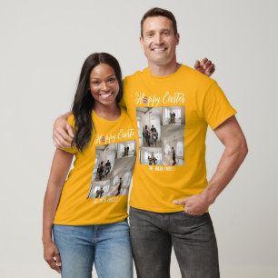 Happy Easter family, easter four photo collage T-Shirt