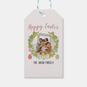 Happy Easter family, happy family one photo Gift Tags