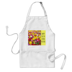 Happy Easter Family Holiday aprons Tulip Flowers