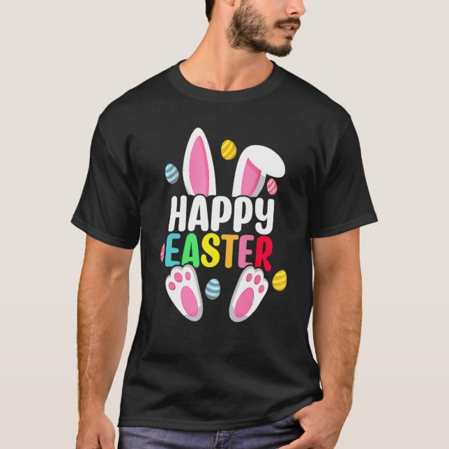 Happy Easter Family Matching Easter Day Bunny Egg  T-Shirt (Front)
